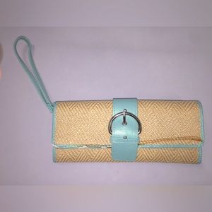 Bamboo and Turquoise Clutch